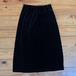 velvet-y midi skirt